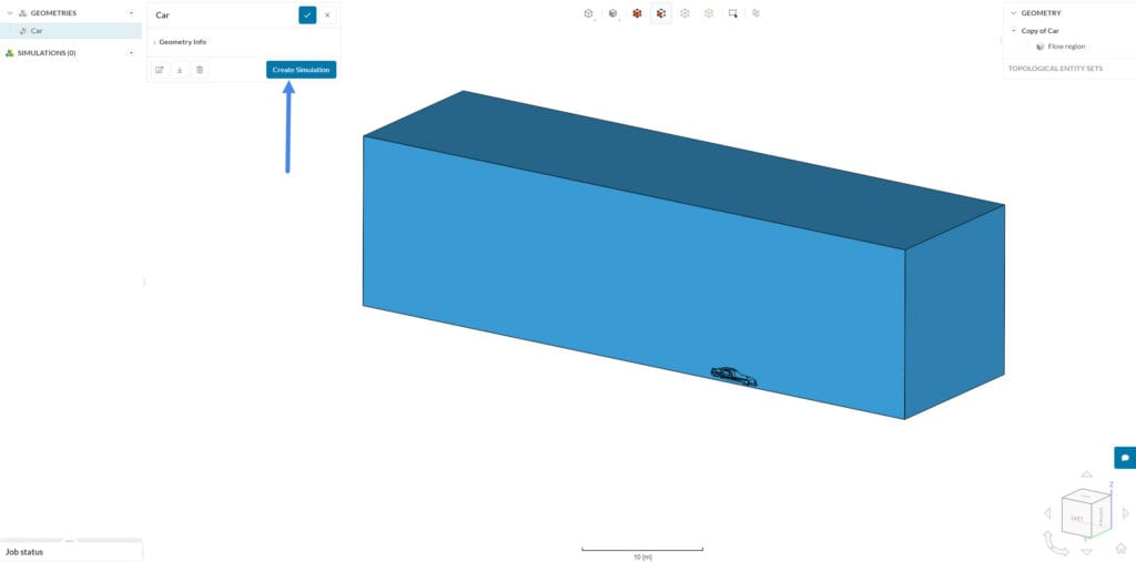 create new simulation after the CAD mode