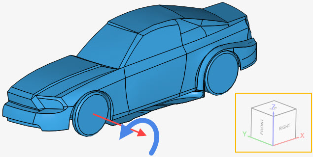 rotating walls axis of rotation right-hand rule