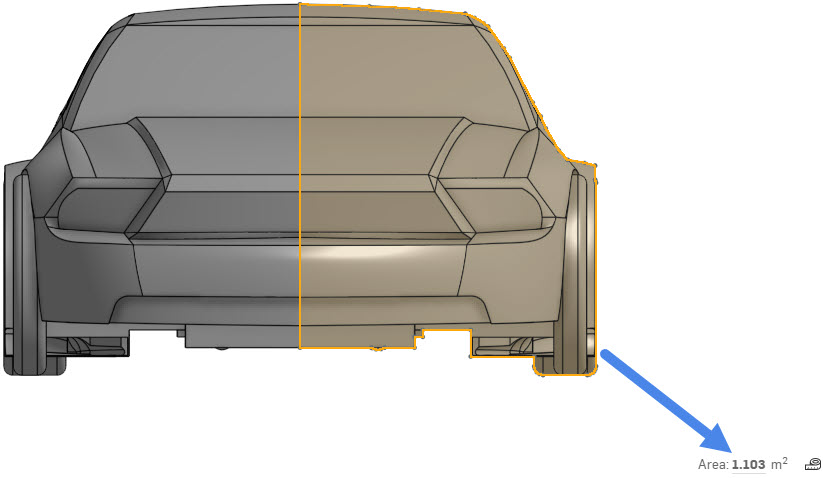 car reference projected area