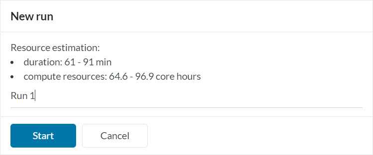 creating a new simulation run warning