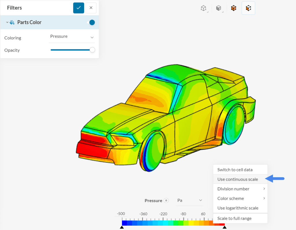pressure results on car stepped scale 
