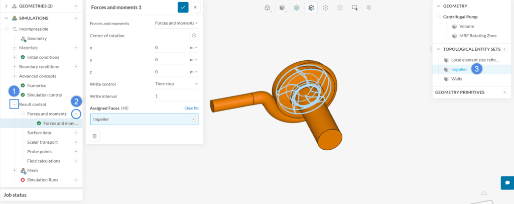 creating a forces and moments control