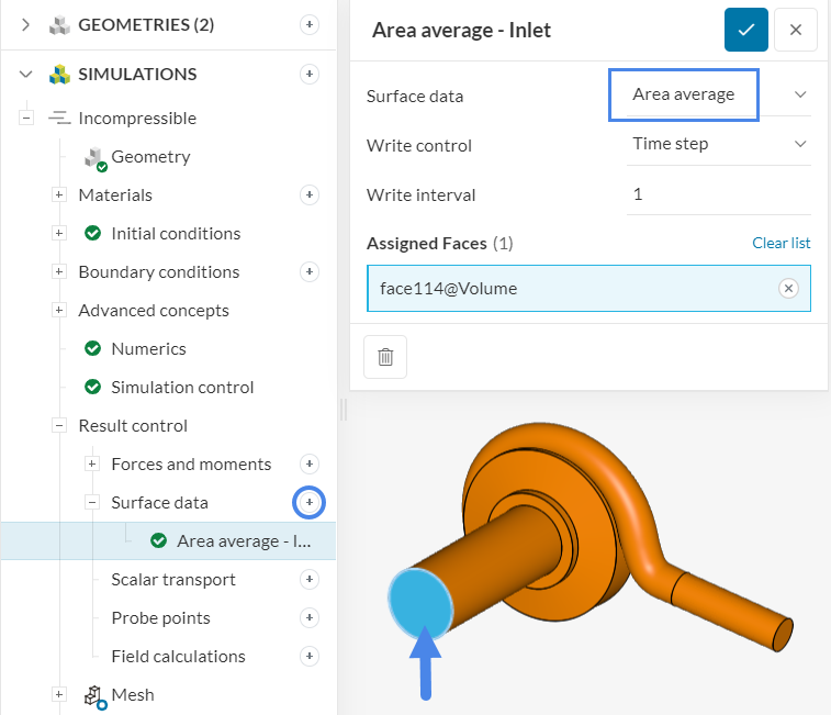 area average controls centrifugal pump simulation