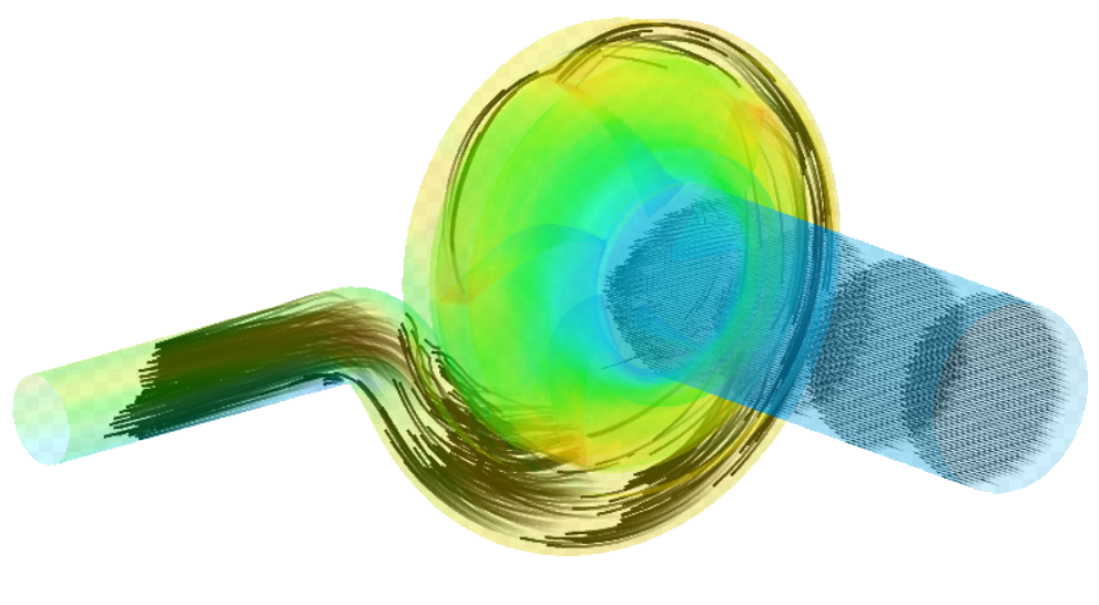 pressure particle traces Multi-purpose centrifugal pump