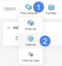 internal flow volume operation in cad mode