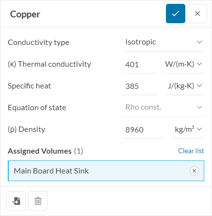 copper material assignment CHT