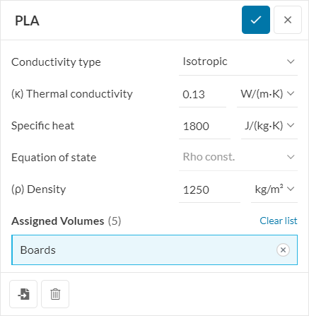 PLA material assignment cht