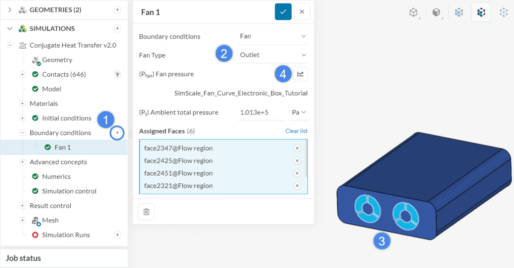 fan curve boundary condition definition electronics cooling cht