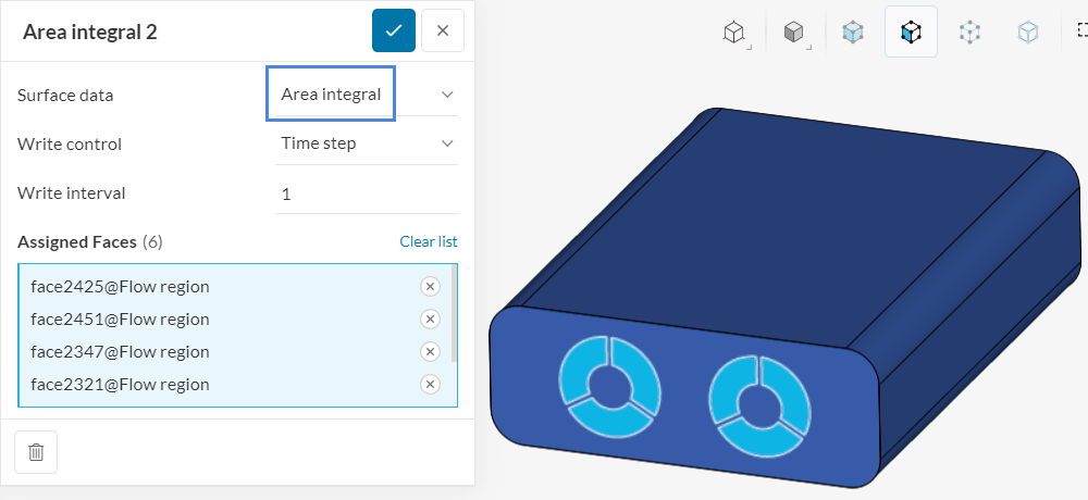 area integral area average flow rate