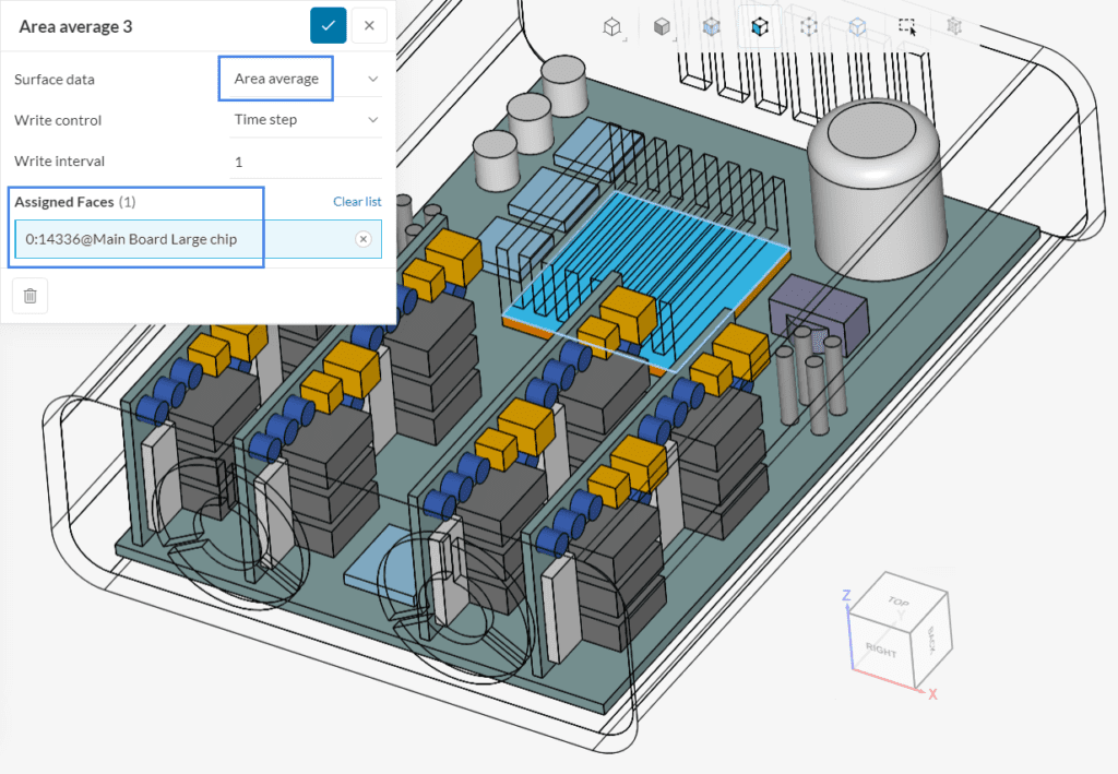 area average result control to monitor temperature on a processor