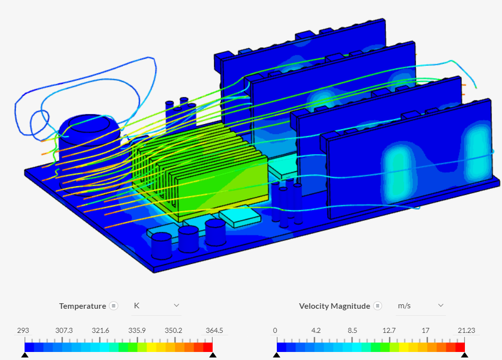 Thermal Management Electronic Box particle trace result