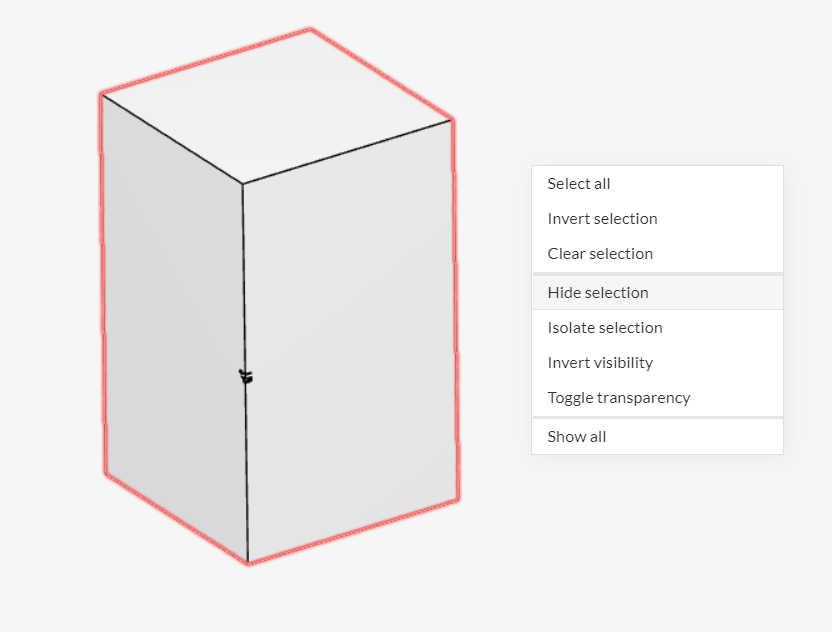 how to hide selections in simscale post-processor