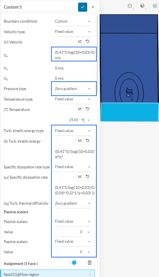 custom boundary condition for atmospheric boundary layer