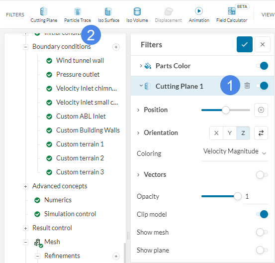 smoke propagation 31_Hide Cutting plane and create filter