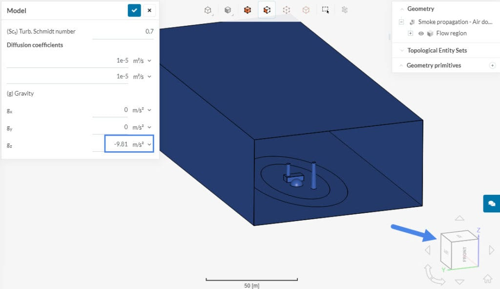 gravity set up cfd simulations