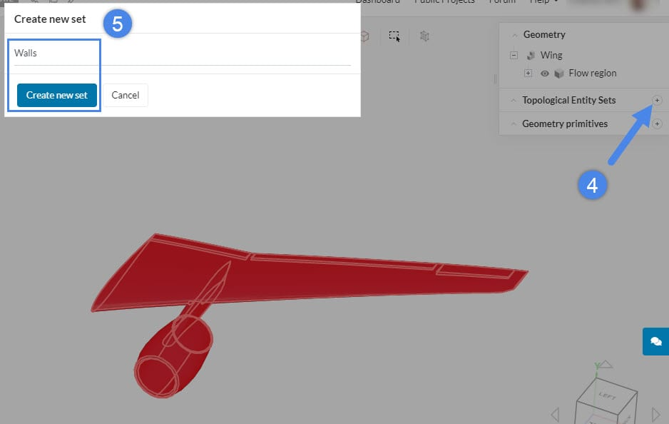 steps to create a topological entity set
