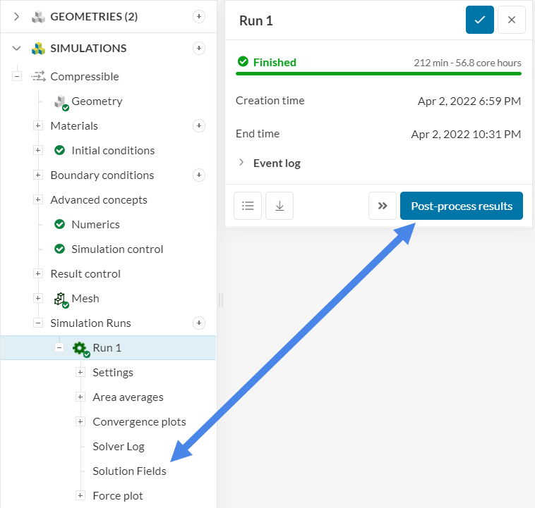 accessing the post processing environment