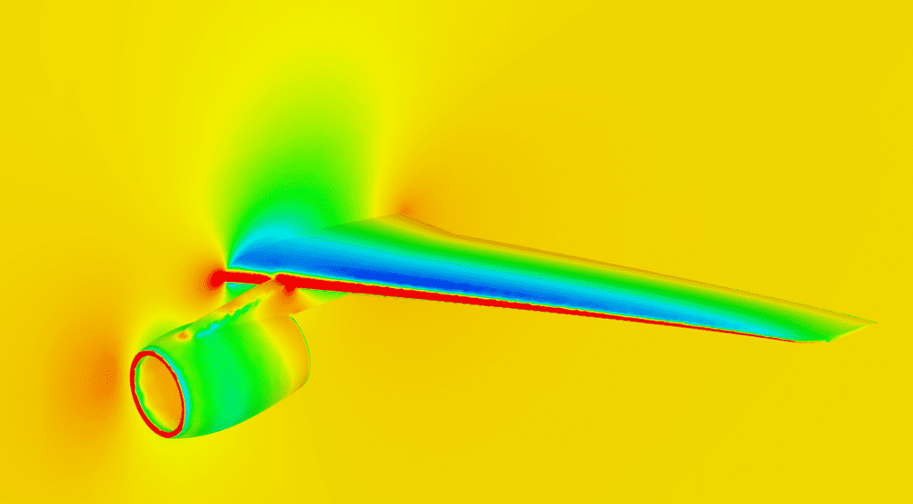 pressure distribution in and around a plane wing