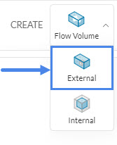 flow volume options on the CAD Mode external and internal