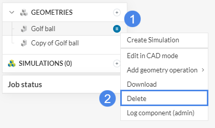 delete original CAD model after CAD mode edit