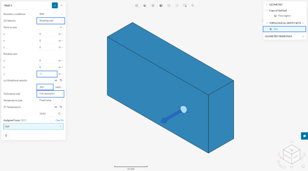 assign topological entity golf ball