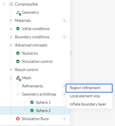 region refinement new standard mesh