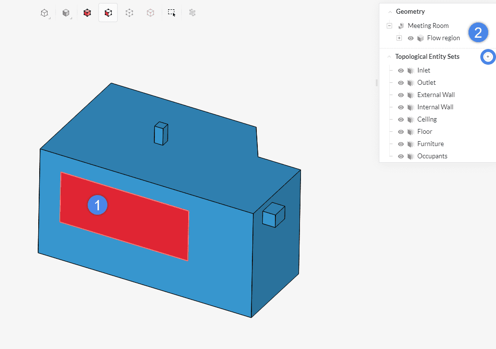 topological entity set creation for thermal comfort assessment