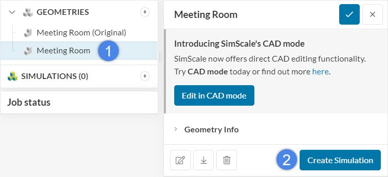 simulation creation for thermal comfort assessment