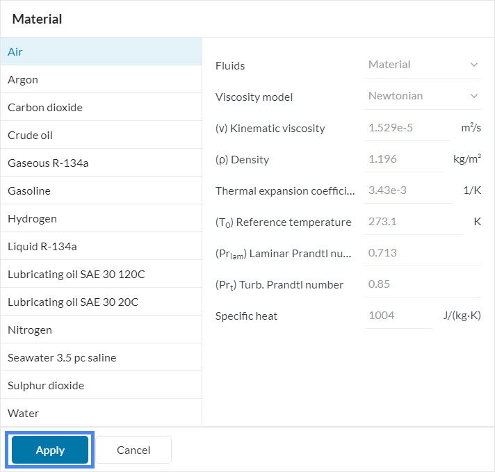 simscale materials library for thermal comfort assessment