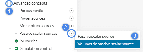 volumetric passive scalar source for thermal comfort assessment