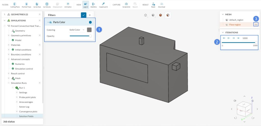 post-processor user interface