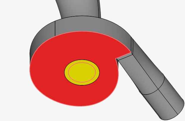 rotating zone intersecting face turbine