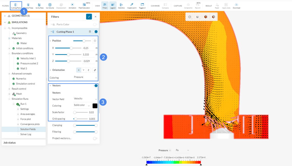 Water Turbine cutting plane