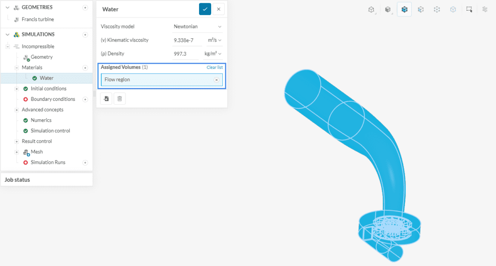 Water Turbine Assign Water Material