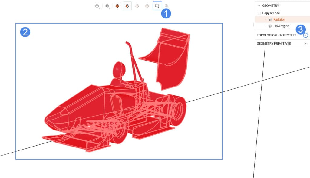 box assignment selecting multiple faces of the full car 