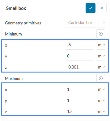 dimensions of the small cartesian box for region refinement 