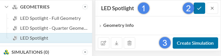 creating a new simulation led geometry