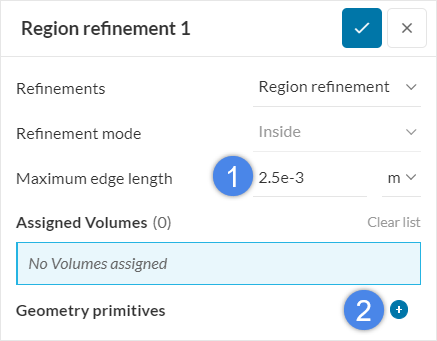 region refinement configuration