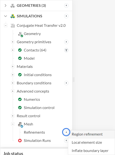 creating mesh refinements standard mesher