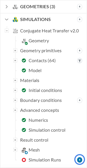 new simulation run simulation tree