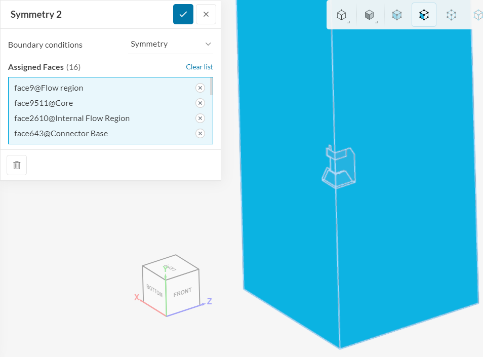 symmetry boundary condition flow field