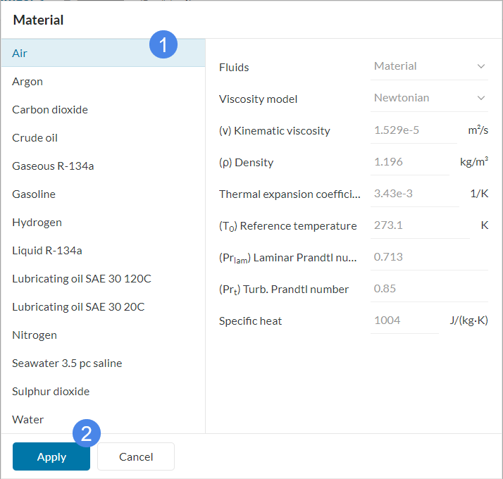 internal thermal comfort car _Cabin_Tutorial_Update_2_select_material_air