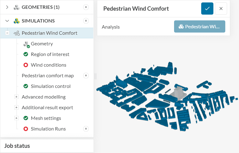 simulation tree set up simscale