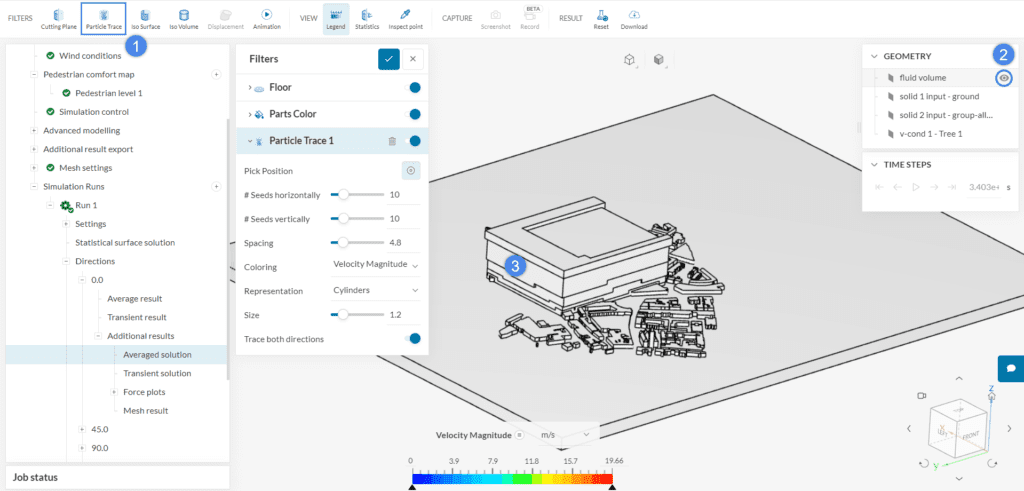 steps to create a new particle trace filter