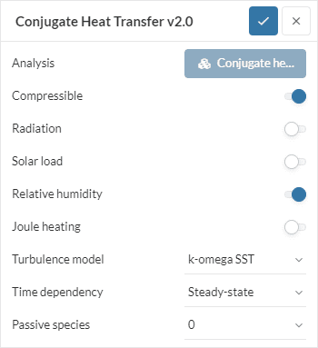 air humidity general settings panel