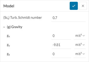 air humidity model settings panel