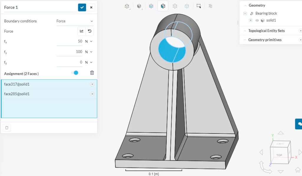 force boundary condition setup