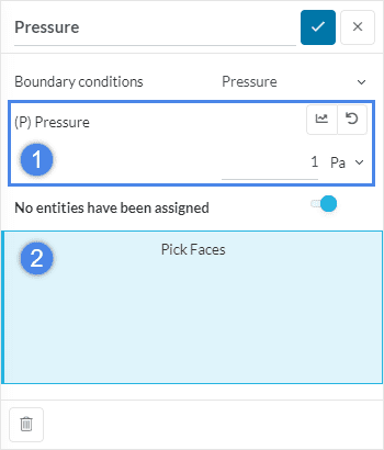 pressure load boundary condition panel