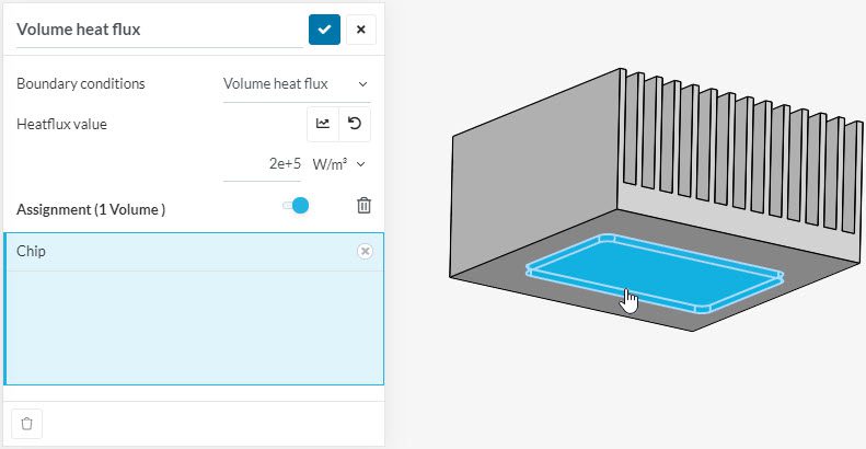 volume heat flux boundary condition