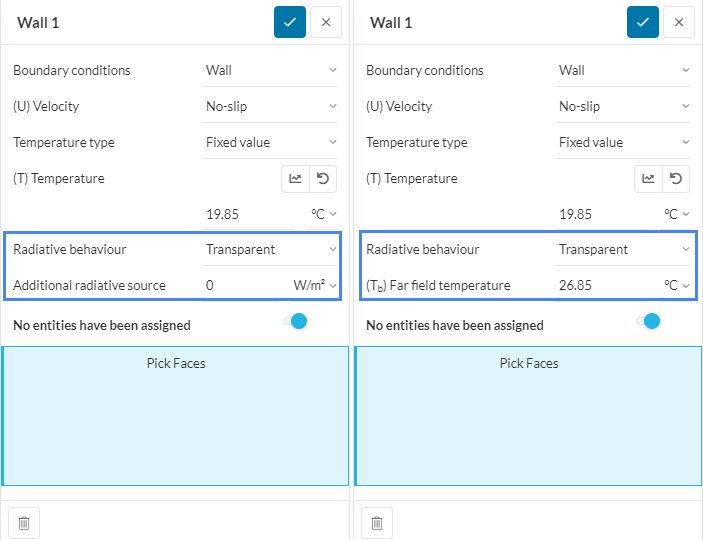 radiation behavior transparent simscale